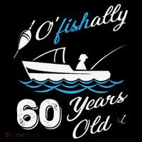60th Birthday Fishing Boat 60 Years Old Fisherman Kids T-Shirt
