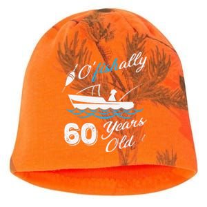 60th Birthday Fishing Boat 60 Years Old Fisherman Kati - Camo Knit Beanie