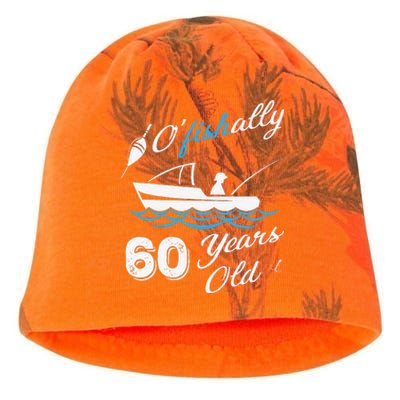 60th Birthday Fishing Boat 60 Years Old Fisherman Kati - Camo Knit Beanie