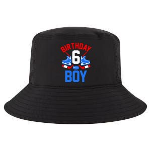 6th Birthday For Girl Boy 6 Yrs Old Ice Hockey Fan Cool Comfort Performance Bucket Hat