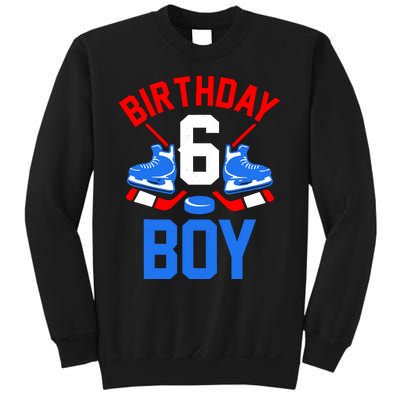 6th Birthday For Girl Boy 6 Yrs Old Ice Hockey Fan Sweatshirt