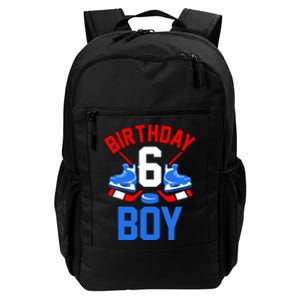 6th Birthday For Girl Boy 6 Yrs Old Ice Hockey Fan Daily Commute Backpack