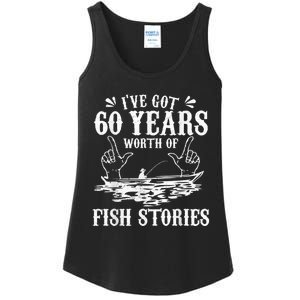 60th Birthday Fisherman  Funny Bass Fishing Gift Idea Ladies Essential Tank