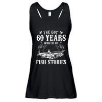 60th Birthday Fisherman  Funny Bass Fishing Gift Idea Ladies Essential Flowy Tank