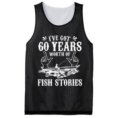 60th Birthday Fisherman  Funny Bass Fishing Gift Idea Mesh Reversible Basketball Jersey Tank