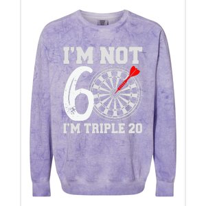 60th Birthday Funny Triple 20 Darts Colorblast Crewneck Sweatshirt