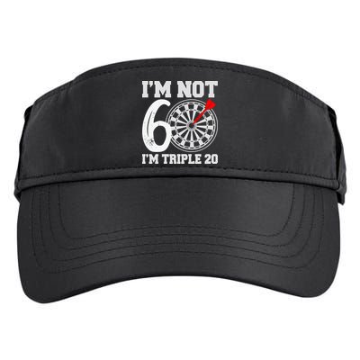 60th Birthday Funny Triple 20 Darts Adult Drive Performance Visor