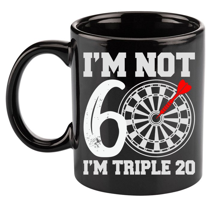 60th Birthday Funny Triple 20 Darts 11oz C Handle Ceramic Mug