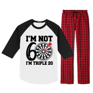 60th Birthday Funny Triple 20 Darts Raglan Sleeve Pajama Set