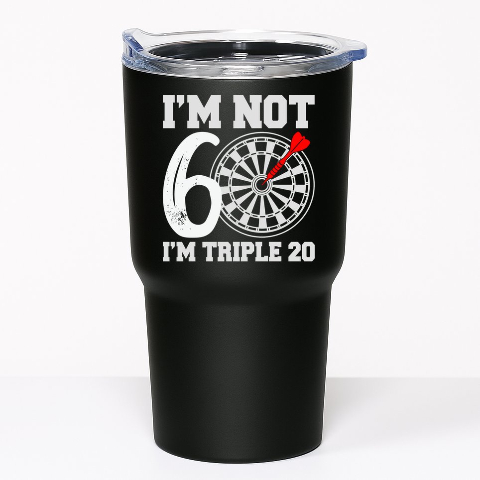 60th Birthday Funny Triple 20 Darts Tumbler