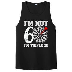 60th Birthday Funny Triple 20 Darts PosiCharge Competitor Tank