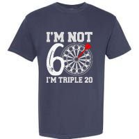 60th Birthday Funny Triple 20 Darts Garment-Dyed Heavyweight T-Shirt