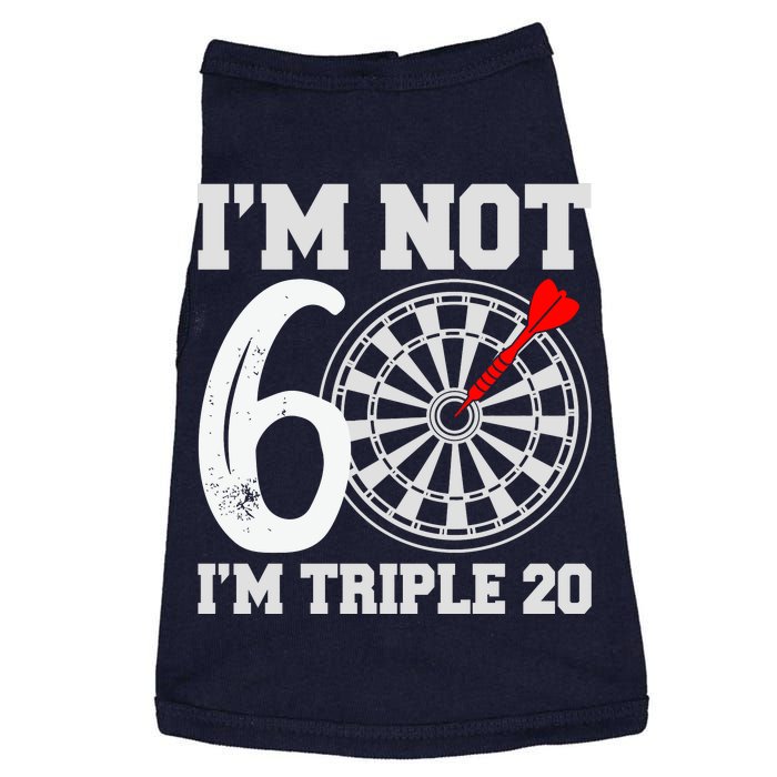 60th Birthday Funny Triple 20 Darts Doggie Tank