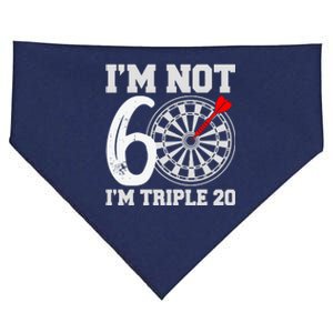 60th Birthday Funny Triple 20 Darts USA-Made Doggie Bandana