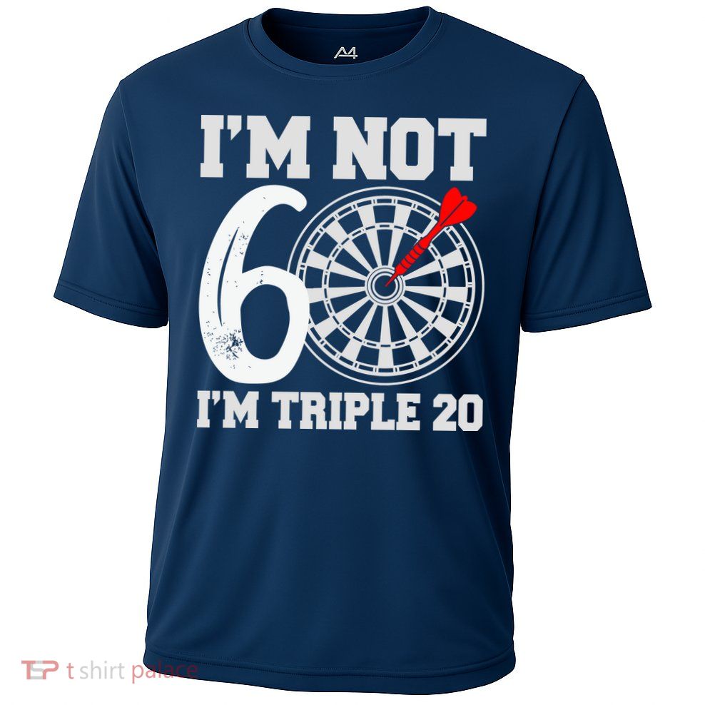 60th Birthday Funny Triple 20 Darts Cooling Performance Crew T-Shirt