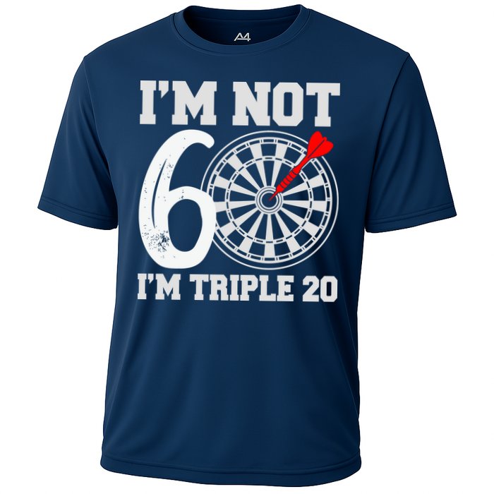 60th Birthday Funny Triple 20 Darts Cooling Performance Crew T-Shirt
