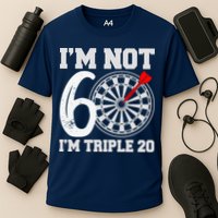 60th Birthday Funny Triple 20 Darts Cooling Performance Crew T-Shirt