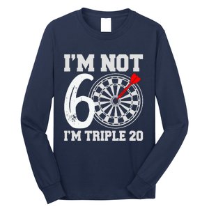 60th Birthday Funny Triple 20 Darts Long Sleeve Shirt