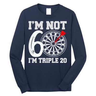 60th Birthday Funny Triple 20 Darts Long Sleeve Shirt