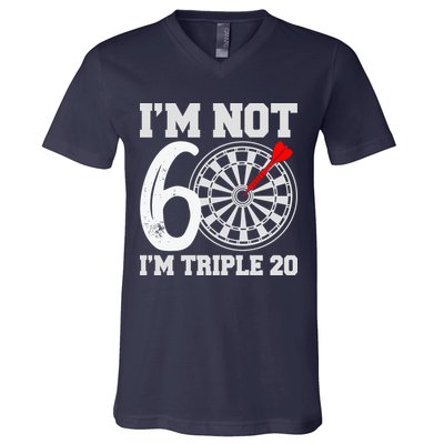 60th Birthday Funny Triple 20 Darts V-Neck T-Shirt