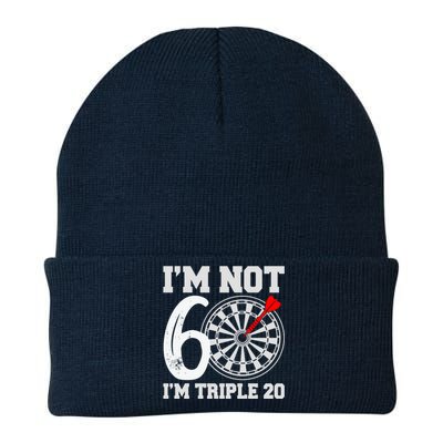 60th Birthday Funny Triple 20 Darts Knit Cap Winter Beanie