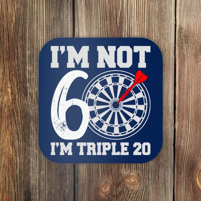 60th Birthday Funny Triple 20 Darts Coaster