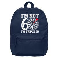 60th Birthday Funny Triple 20 Darts 16 in Basic Backpack