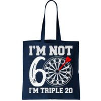 60th Birthday Funny Triple 20 Darts Tote Bag