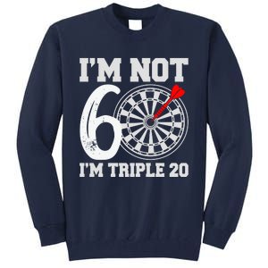 60th Birthday Funny Triple 20 Darts Tall Sweatshirt