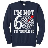 60th Birthday Funny Triple 20 Darts Tall Sweatshirt