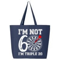 60th Birthday Funny Triple 20 Darts 25L Jumbo Tote