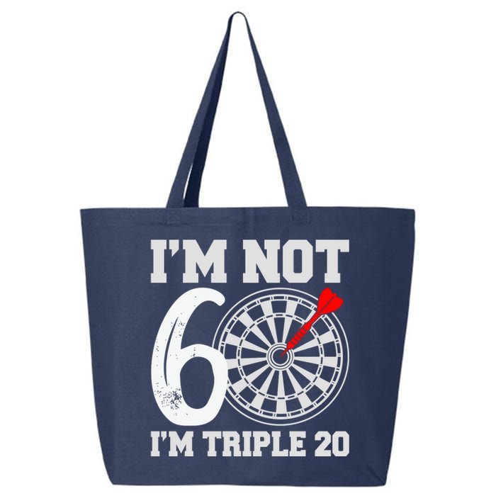 60th Birthday Funny Triple 20 Darts 25L Jumbo Tote