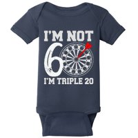 60th Birthday Funny Triple 20 Darts Baby Bodysuit