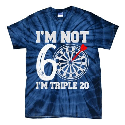 60th Birthday Funny Triple 20 Darts Tie-Dye T-Shirt