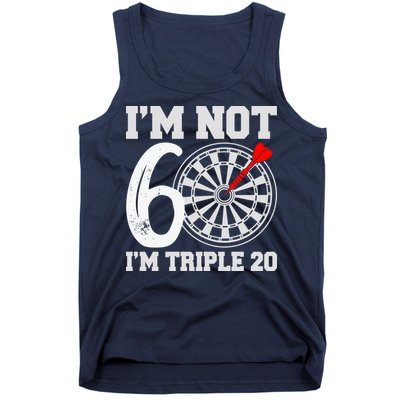 60th Birthday Funny Triple 20 Darts Tank Top