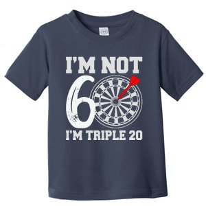 60th Birthday Funny Triple 20 Darts Toddler T-Shirt