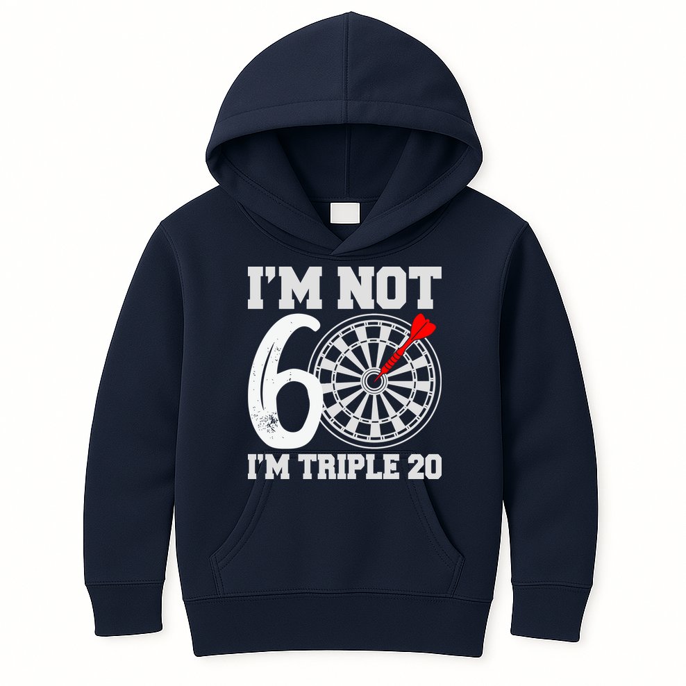 60th Birthday Funny Triple 20 Darts Kids Hoodie
