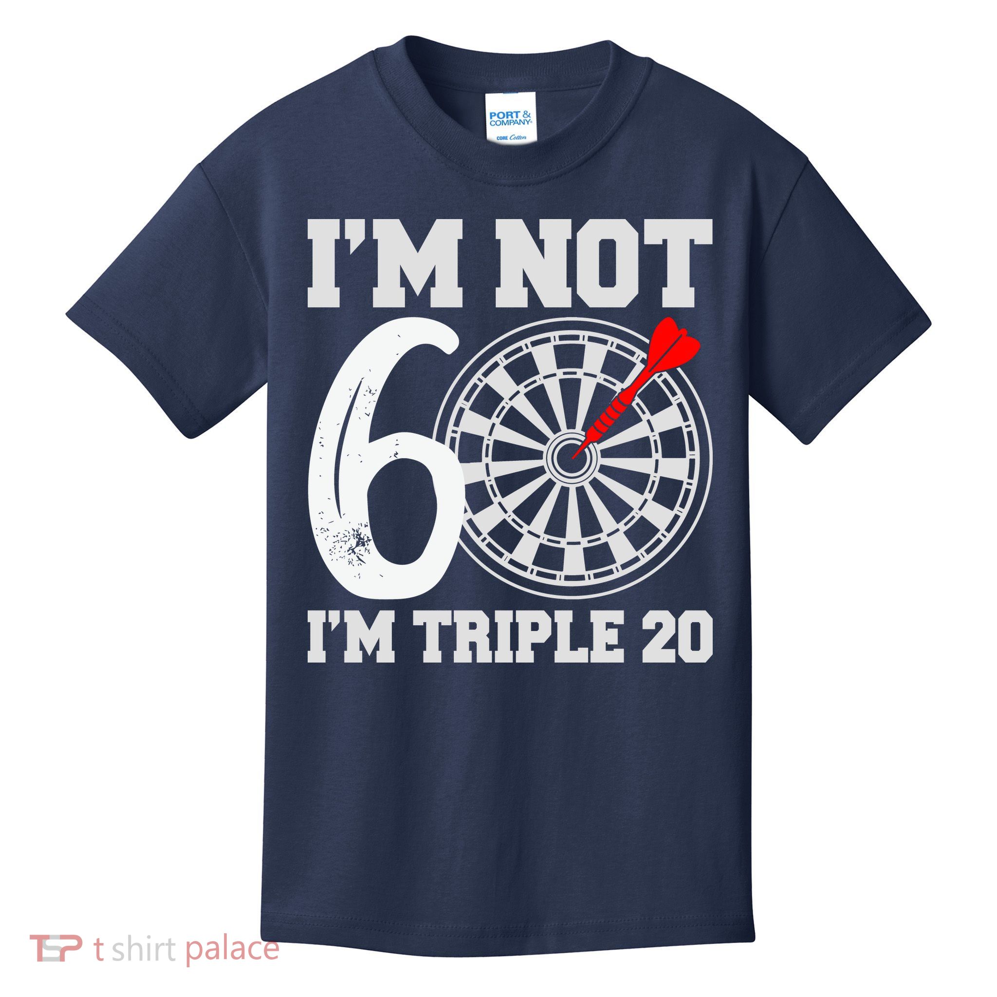 60th Birthday Funny Triple 20 Darts Kids T-Shirt