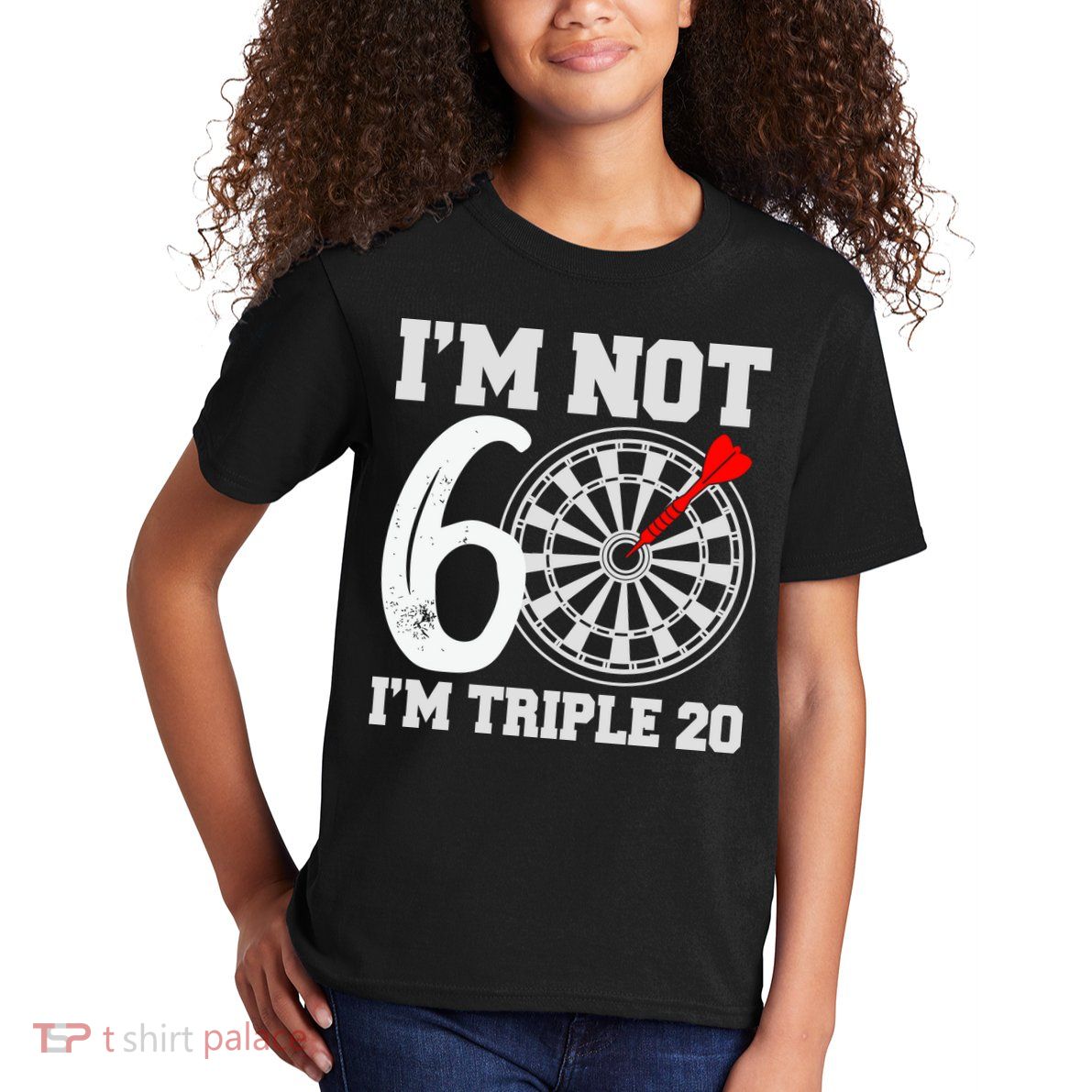 60th Birthday Funny Triple 20 Darts Kids T-Shirt