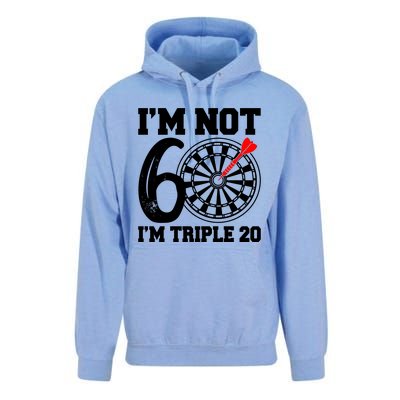 60th Birthday Funny Triple 20 Darts Unisex Surf Hoodie