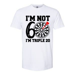 60th Birthday Funny Triple 20 Darts Softstyle CVC T-Shirt