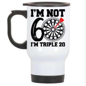 60th Birthday Funny Triple 20 Darts Stainless Steel Travel Mug