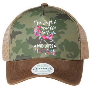 6th birthday for horse lover Just A 6 years old Legacy Tie Dye Trucker Hat