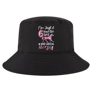 6th birthday for horse lover Just A 6 years old Cool Comfort Performance Bucket Hat