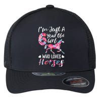 6th birthday for horse lover Just A 6 years old Flexfit Unipanel Trucker Cap