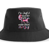 6th birthday for horse lover Just A 6 years old Sustainable Bucket Hat