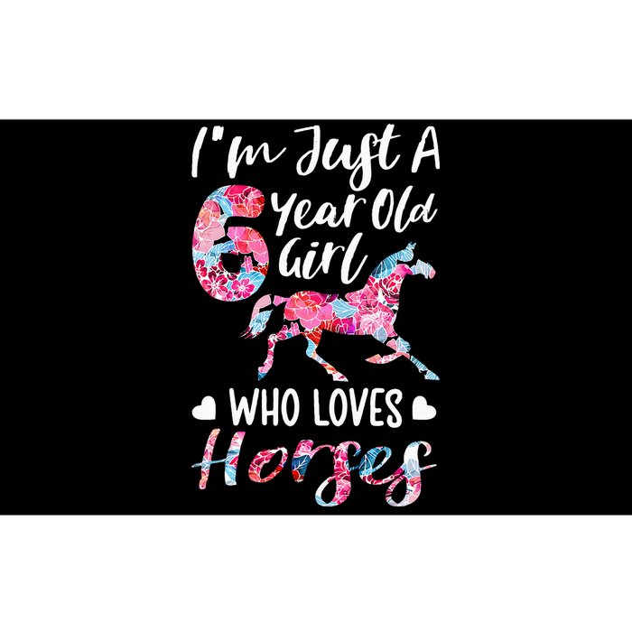 6th birthday for horse lover Just A 6 years old Bumper Sticker