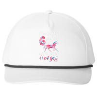 6th birthday for horse lover Just A 6 years old Snapback Five-Panel Rope Hat