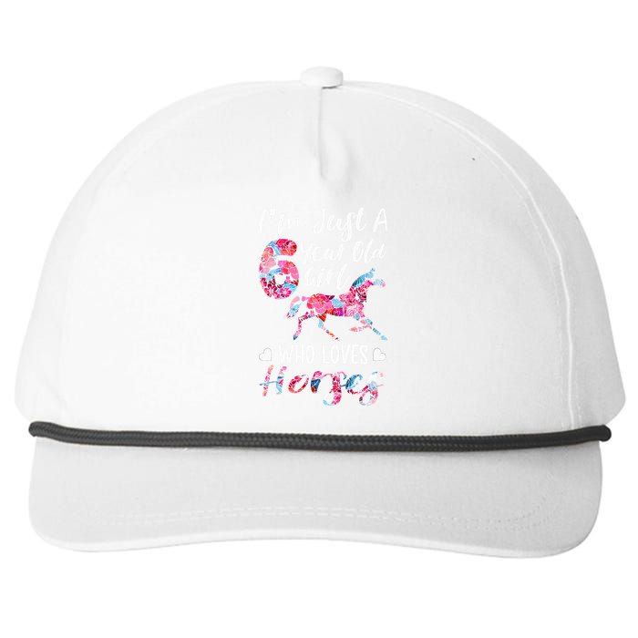 6th birthday for horse lover Just A 6 years old Snapback Five-Panel Rope Hat