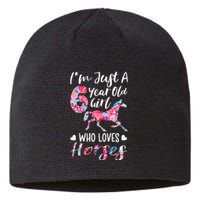 6th birthday for horse lover Just A 6 years old Sustainable Beanie